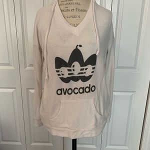 Avocado/adidas pun hood  sweater